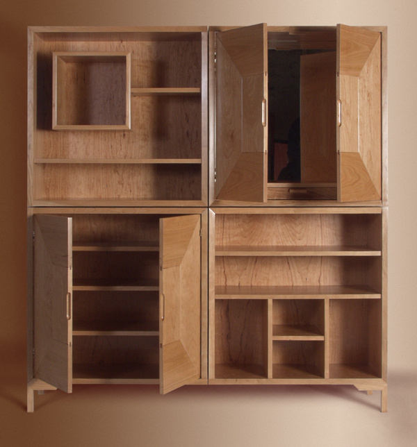 Living room cabinet on Behance #wood #design #geometry #cabinet