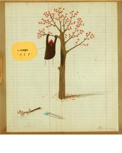 Oliver Jeffers - Illustration #bear #tree #leaves