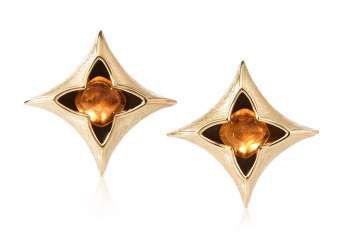 Philippe Pfeiffer Mandarin Garnet Earrings