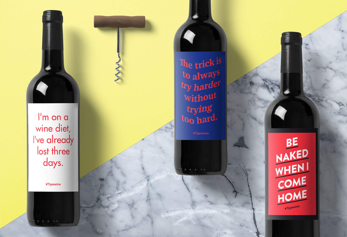 Typewine - Unique labels for wine bottles.