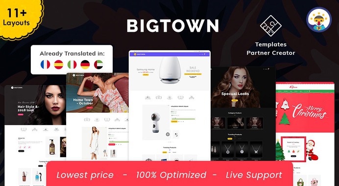 #Bigtown - #MultiPurpose Store - #Prestashop #Responsive #Theme | #TemplateTrip #eCommerce #Website #Design #Template