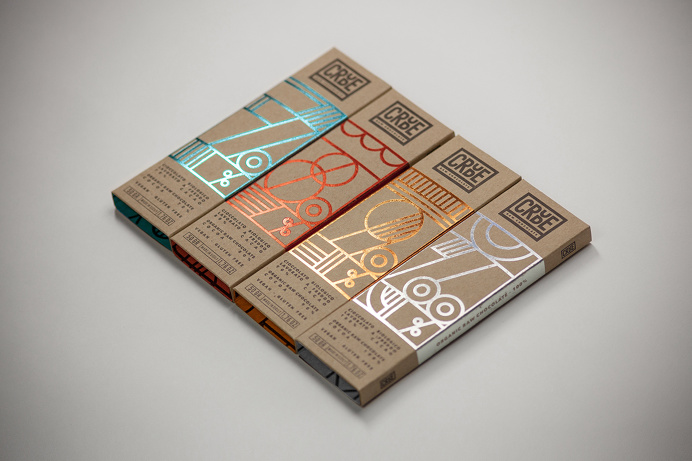 Crude chocolate branding by Happy Centro