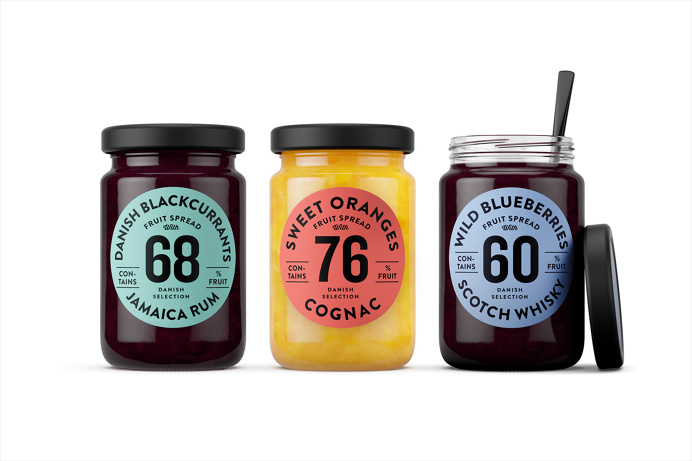 Danish Selection Alcohlic Jam Branding Packaging Kontrapunkt Orkla Foods Danmark www.mindsparklemag.com
