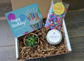 Happy Birthday Gift Box / Succulent Gift Box / Soy Candle Gift Box / Gift for Her / Best Friend Gift - candle gift box