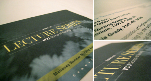 VCU School of Nursing Lecture Series Postcard #invite #invitation #print #design #collateral #type #typography