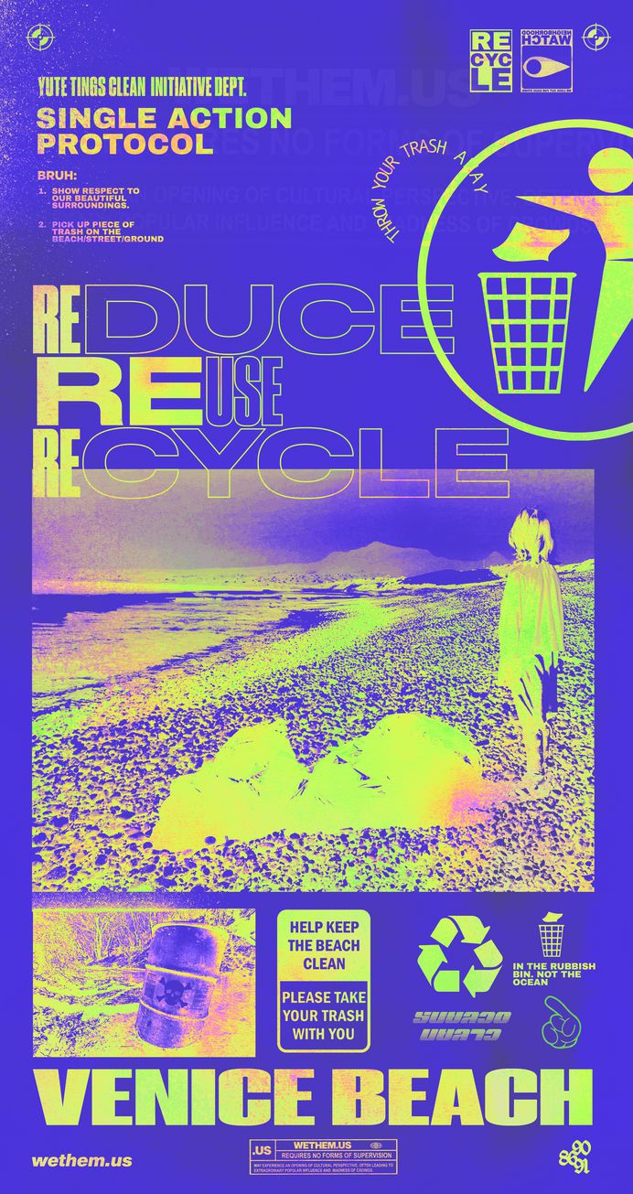 YUTE TINGS - CLEAN INITIATIVE DEPT. #roscoflevo #jensanchez #bradfuture #wethemus #art #design #agency #webdesign #branding