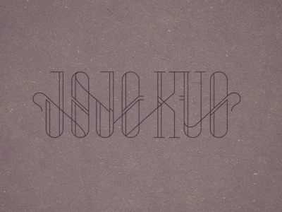Dribbble - JoJo Kuo by Adam Grabowski #hairline #typography