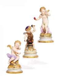 3 CUPIDS. Meissen. 19. Century. Model H. Schwabe #Sets #Teasets #Porcelainsets #Antiqueplates #Plates #Wallplates #Figures #Porcelainfigurines #porcelain