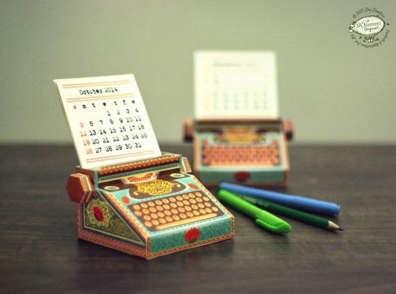 Poppytalk: 10 Calendars to Kick Off 2014! #print #calendar #typewriter