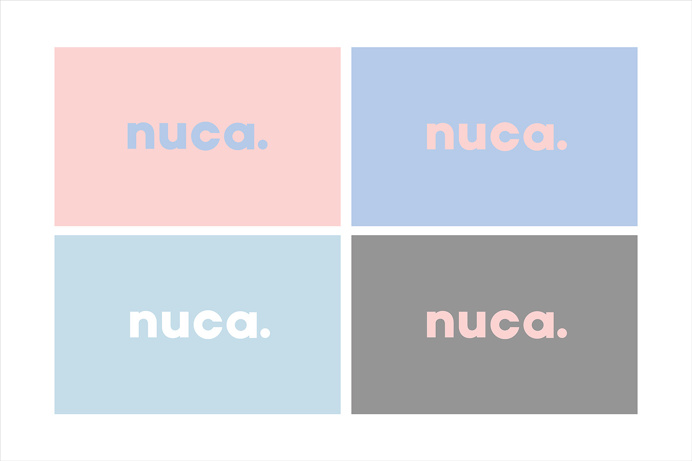 nuca Brand corporate Design branding by eggplant factory beauty cosmetic cosmetics beautiful pink violet typography minimal japan branding g