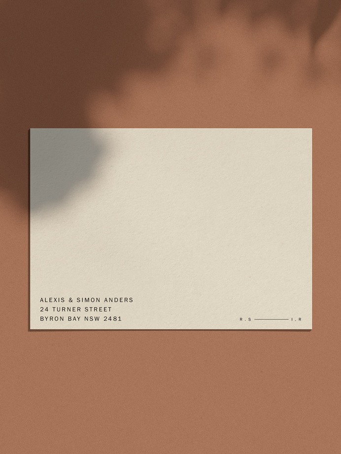 modern minimal simple wedding invitations stationery