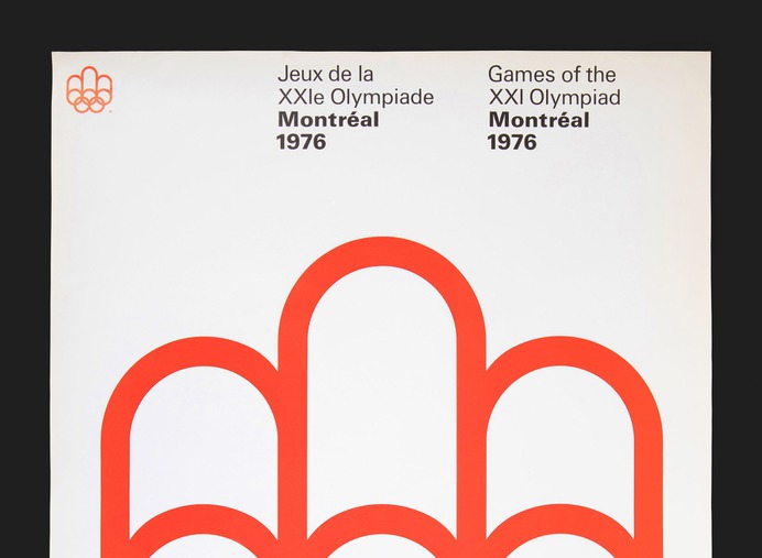 Montréal Olympic Symbol Poster (White) - Canada Modern