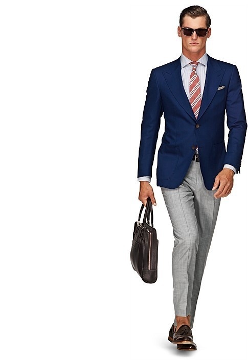 Jacket Blue Plain Washington Half C551 | Suitsupply Online Store #suit