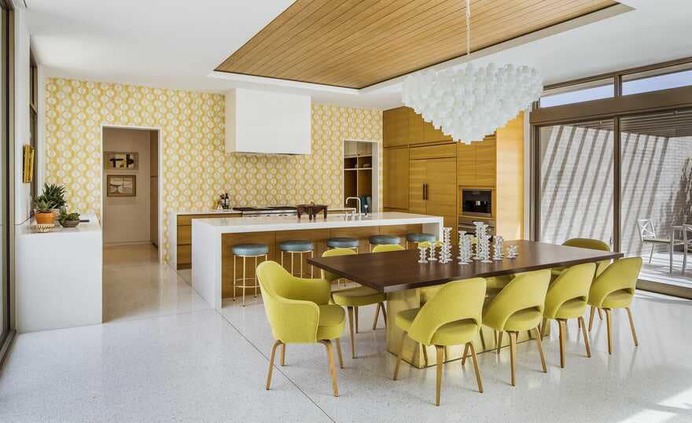kitchen, Updating a Mid-Century Modern Residence Near Palm Springs
