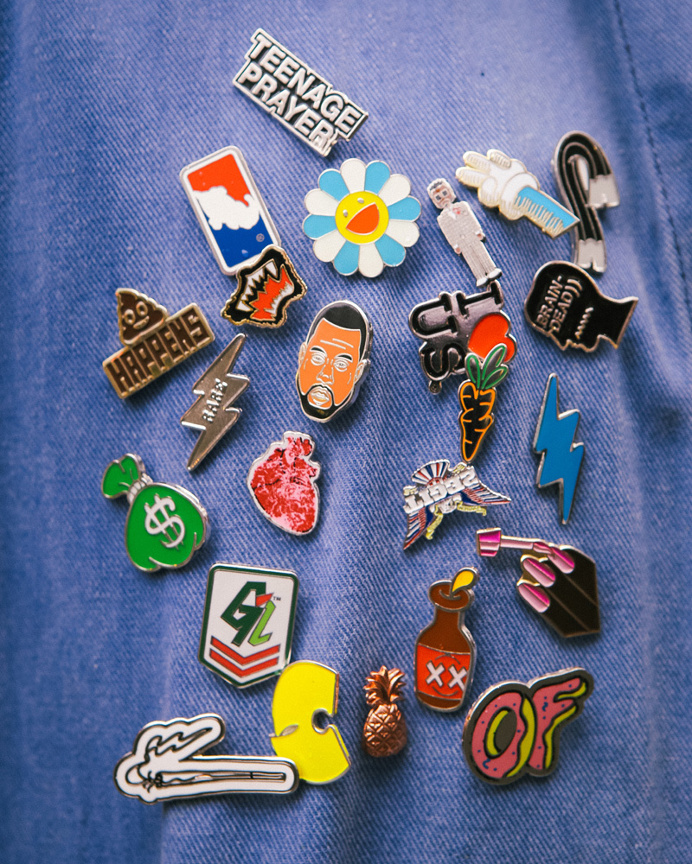 pins badges enamel kanye odd future murakami carrot