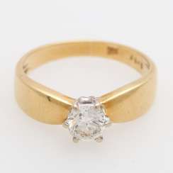 Solitaire ring with 1 diamond approx 0,57 ct