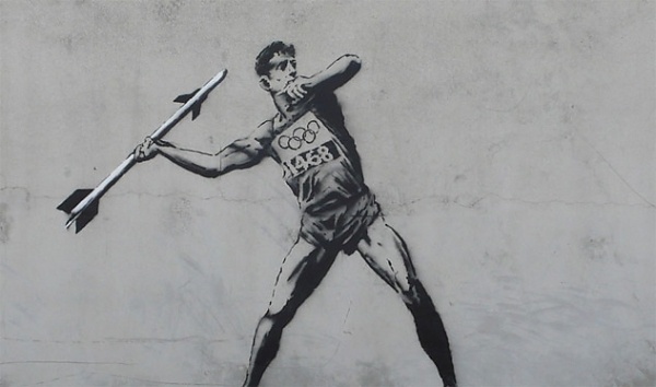 banksy-2.jpg (632×373) #spraying #banksy #wall #art #olympics