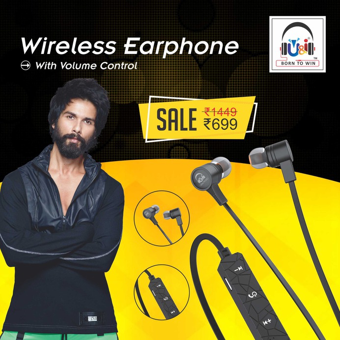 Wireless Bluetooth Earphone with Mic for Gym | U&I - Born To Win