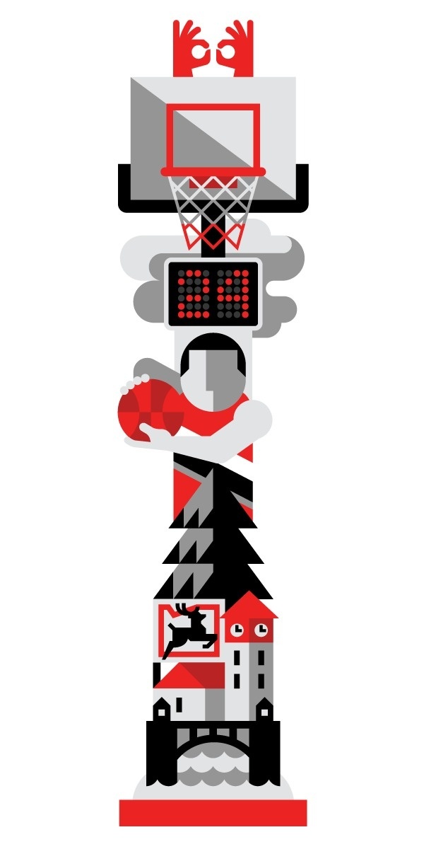 House of Hoops PDX Always With Honor #illustration #minimal #geometric #character #sport