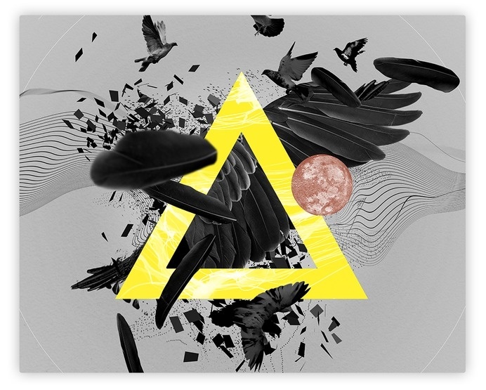 'Animalia' by alcalay. #yellow #design #digital #birds #art #gray #animal