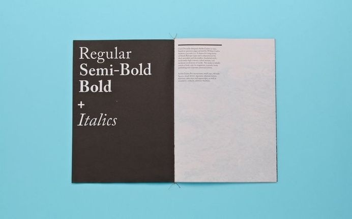Caslon type specimen - by two times elliott #layout #specimen #editorial #typography
