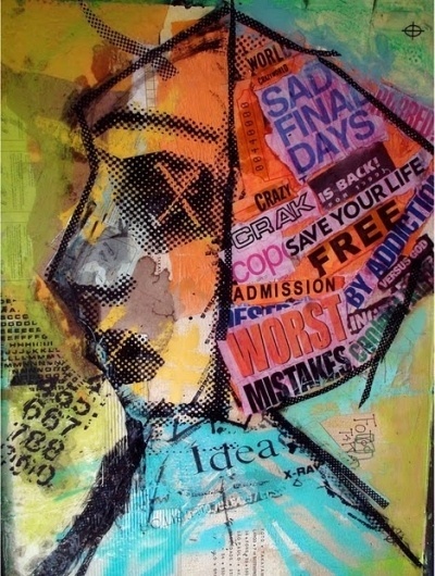 Invisiblemadevisible — UK Street Art: Sesper Solo Show — Pure Evil Gallery #illustration #collage #art