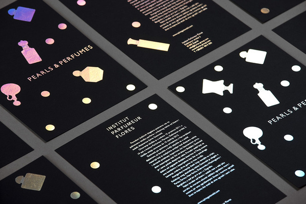 Pearls & Perfumes #design #card #metallic