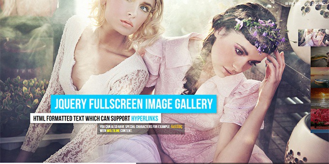jQuery Fullscreen Image Gallery