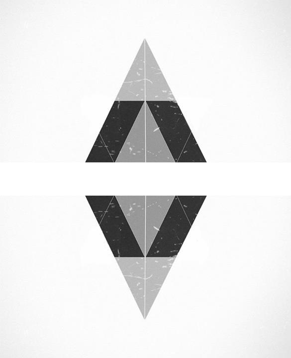 one of my designs #white #geometry #black #grey #triangles #edges