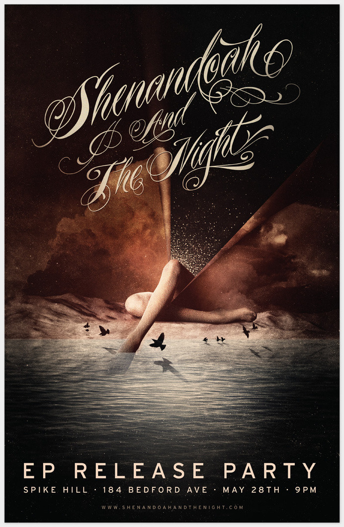 Shenandoah and the Night - Stephanie Butterworth #music #photomontage #collage #branding