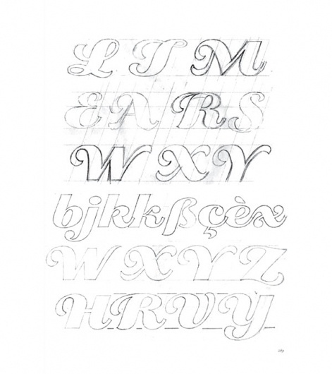 Eight Hour Day » Blog » The Best Thing I Saw Today • March 23, 2011 #young #donald #typeface #pencil #eclat #sketch