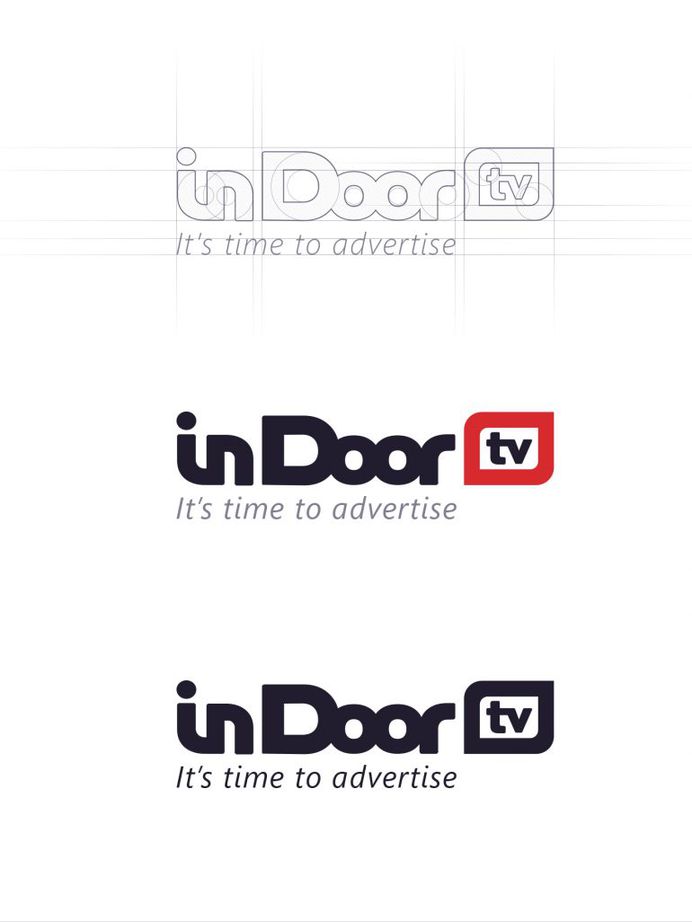 In Door TV – Process logo creating