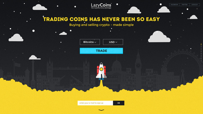 LazyCoins landing page