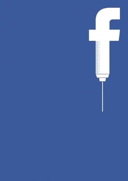 Facebook Addiction #flat #ui #facebook #needle #graphics