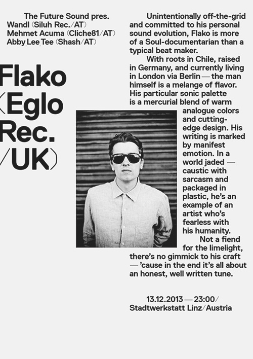 The Future Sound — Flako Poster #flako #austria #ortner #flak #the #simple #clean #sound #poster #future