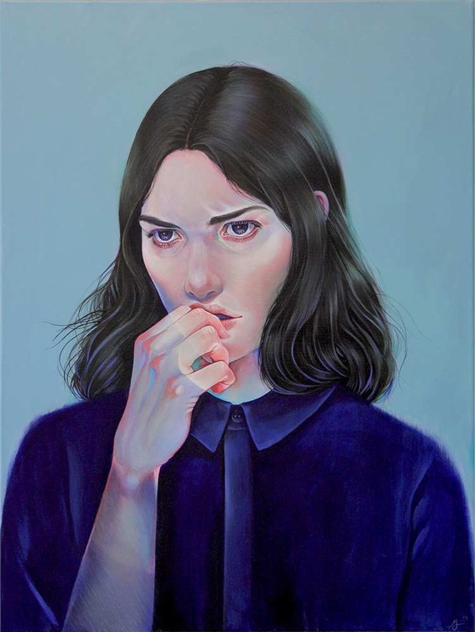 Acrylic Portrait Paintings by Martine Johanna