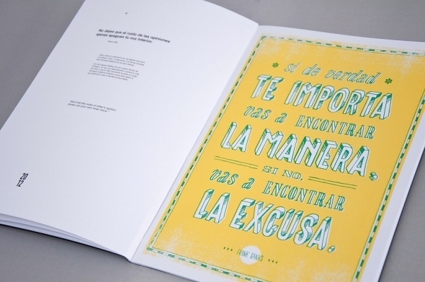 22DG Portfolio #2012 #design #book #quotes #handwritting #poster #22dg #editorial #typography