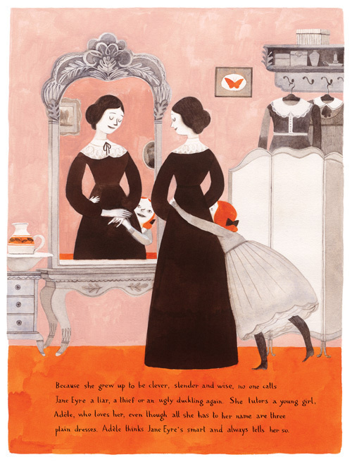 Jane, the Fox and Me: A Gorgeous Graphic Novel about the Travails of Youth Inspired by Charlotte Brönte | Brain Pickings #mirror #illustration #book