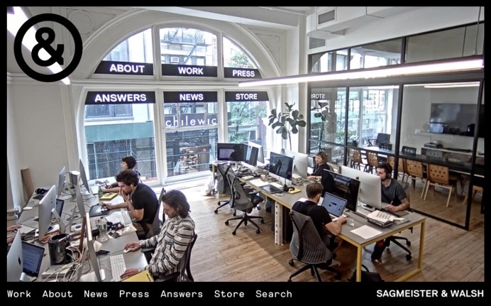 Sagmeister & Walsh New York creative design agency studio new website inspiration designblog www.mindsparklemag.com