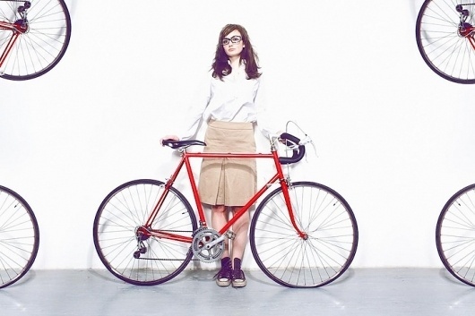 Beautifully Offbeat Photography (13 photos) - My Modern Metropolis #nerd #red #bicycle #girl #bike