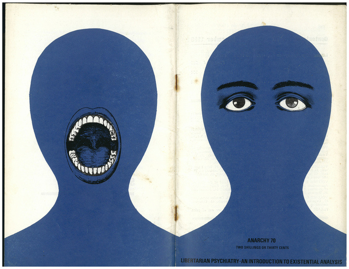 Picturing Anarchy: The Graphic Design of Rufus Segar. | Recto|Verso #illustration #cover #design #blue #mouth #head #eyes #surreal #strange