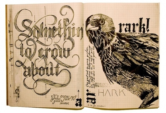 crowmoleskin.jpg (image) #process #sketch #typography