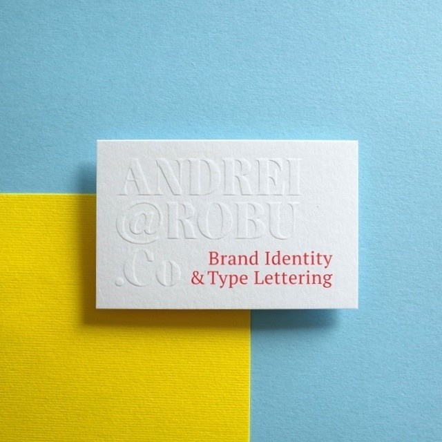 Andrei Robu #blind #business #card #letterpress #deboss