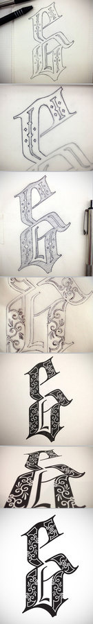 Amperos font, full process, hand lettered ampersand series, by Petre Spassov #lettering #petrespassov #ampersand #petresdesignscom #typography