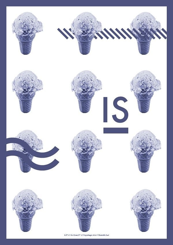 Is // Ice Cream Posters by Christoffer Juul, via Behance #cream #design #graphic #is #digital #poster #art #ice