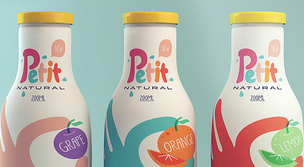 Packaging example #683: Petit Natural Juice - Sustainable Packaging Design #packaging #design #graphic #3d