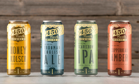 450 North Brewing Company #packaging #design #graphic