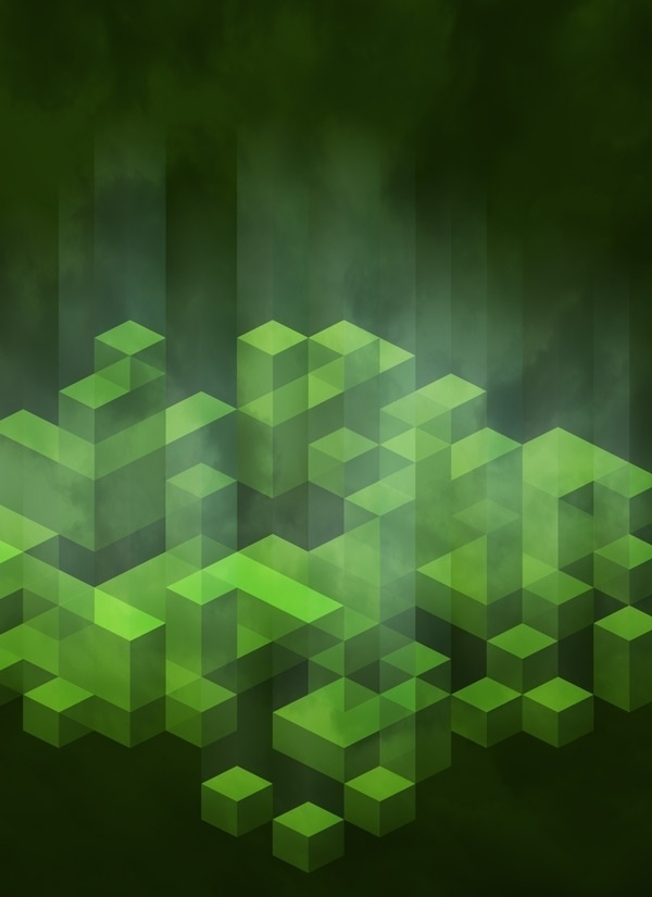 Kryptonite #vector #cubes #illustration #element #green