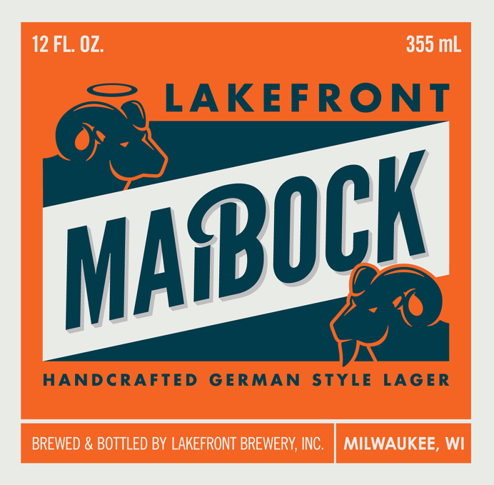 beer, maibock, bottle, design, orange, blue, ram