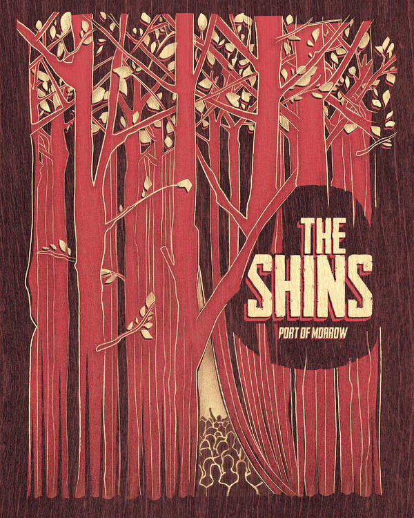 Poster for "The Shins" contest curated by Creative Allies in 2011. Designed in collaboration with Paula Guzmanwww.behance.net/gallery/The #design #shins #illustration #poster #contest #forest #trees